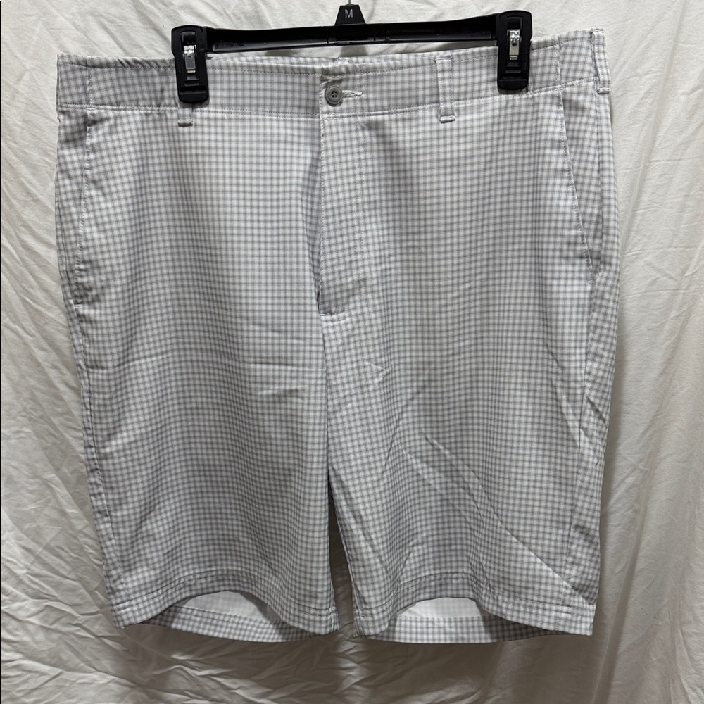 Hogan Men's Light Gray Gingham Shorts